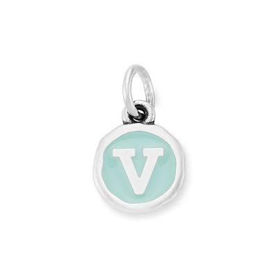 Enamel Initial Disc Charm