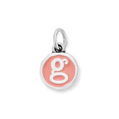 Enamel Initial Disc Charm