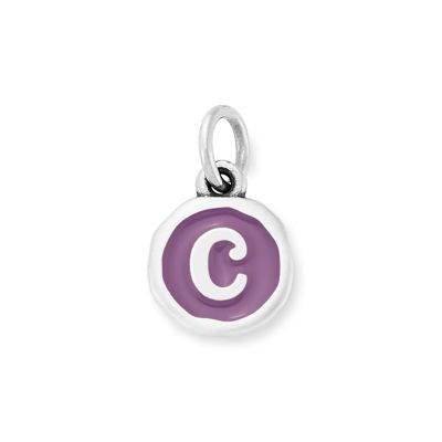 Enamel Initial Disc Charm