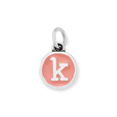 Enamel Initial Disc Charm