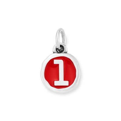 Enamel Initial Disc Charm