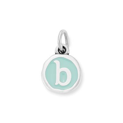 Enamel Initial Disc Charm