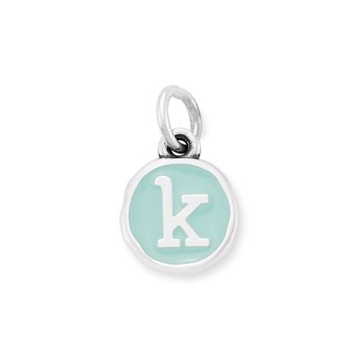 Enamel Initial Disc Charm