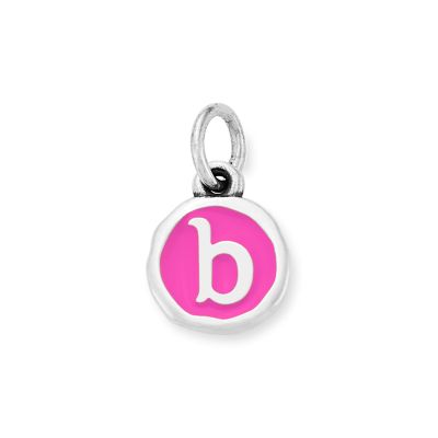 Enamel Initial Disc Charm
