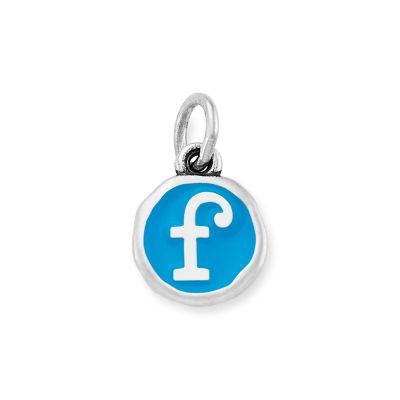 Enamel Initial Disc Charm