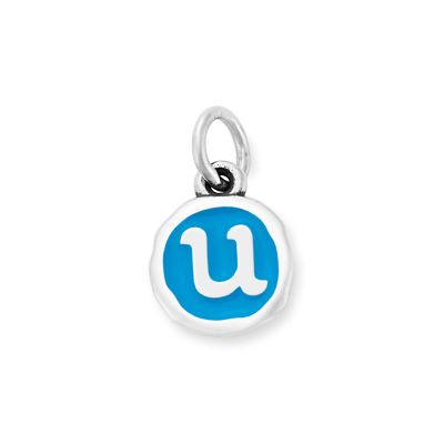 Enamel Initial Disc Charm