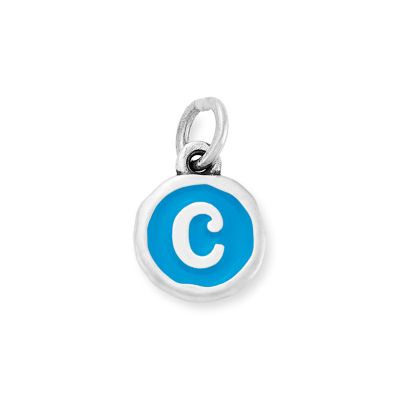 Enamel Initial Disc Charm