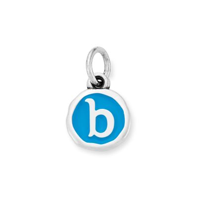Enamel Initial Disc Charm