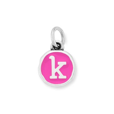 Enamel Initial Disc Charm