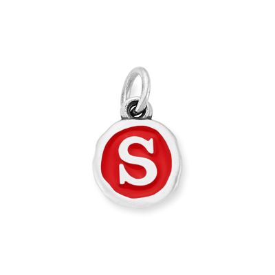 Enamel Initial Disc Charm