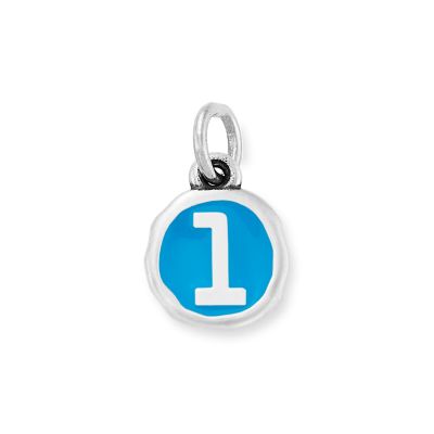 Enamel Initial Disc Charm