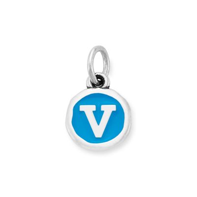 Enamel Initial Disc Charm