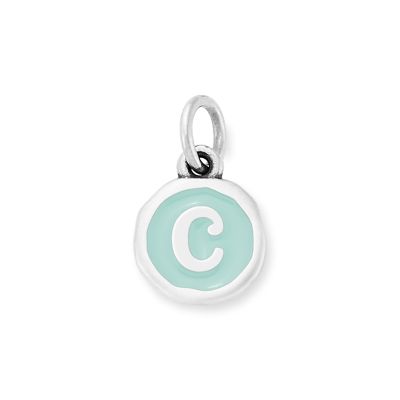 Enamel Initial Disc Charm