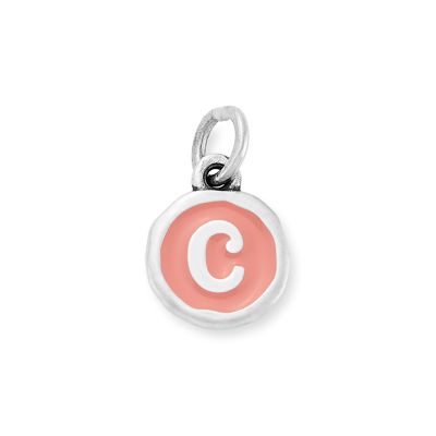 Enamel Initial Disc Charm