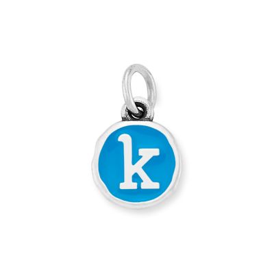 Enamel Initial Disc Charm