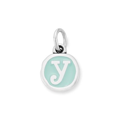 Enamel Initial Disc Charm