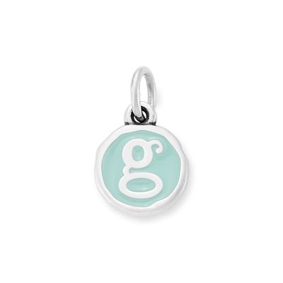 Enamel Initial Disc Charm
