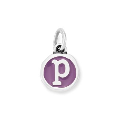 Enamel Initial Disc Charm