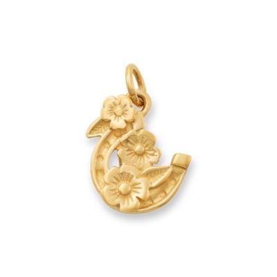 Floral Horseshoe Charm
