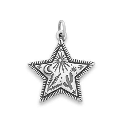 Western Sky Star Charm in Sterling Silver