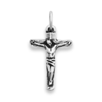 Fishers of Men Sculpted Cross Pendant in Sterling Silver and