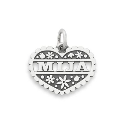 Inspired Silver - Black and White Mija Charm Ornament - Silver Pave Heart  Charm Snowman Ornament with Cubic Zirconia Jewelry