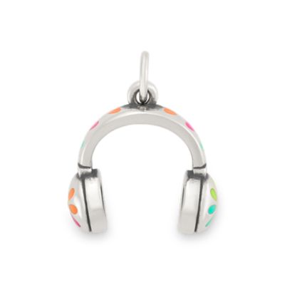 Enamel Love My Headphones Charm in Sterling Silver James Avery