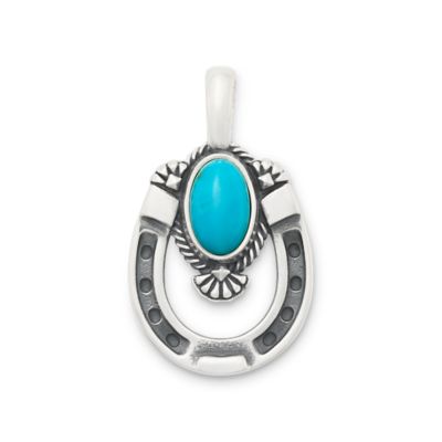 Western Horseshoe Gemstone Pendant