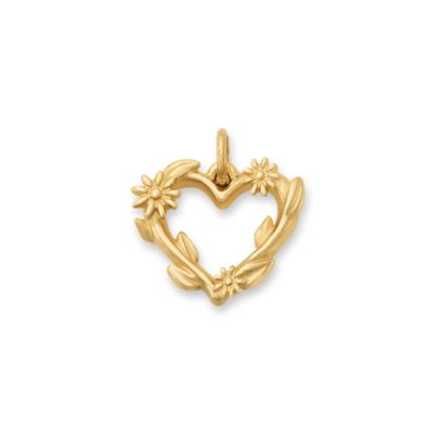 Flowering Vines Heart Charm