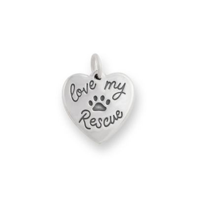 "Love My Rescue" Heart Charm