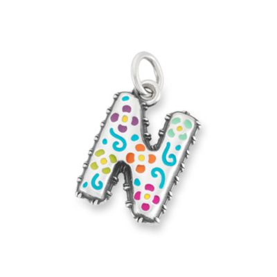 Enamel Consuela Floral Initial Charm