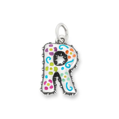 Enamel Consuela Floral Initial Charm