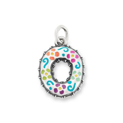 Enamel Consuela Floral Initial Charm