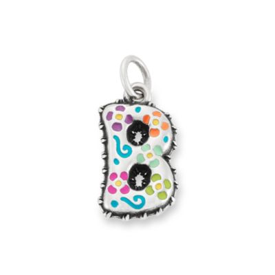 Enamel Consuela Floral Initial Charm