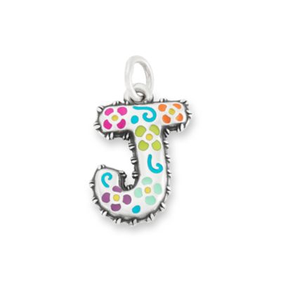 Enamel Consuela Floral Initial Charm