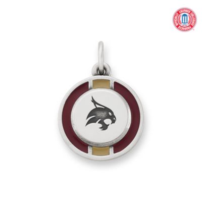 Enamel Texas State University School Spirit Charm
