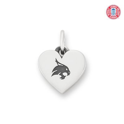 Texas State University Bobcats Small Heart Charm