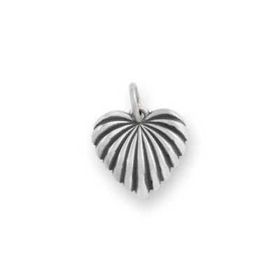 Fluted Heart Charm