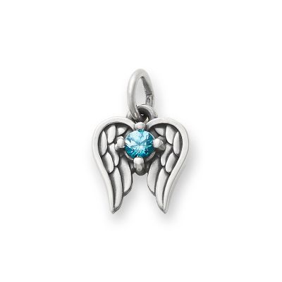 Angel Wings Birthstone Charm