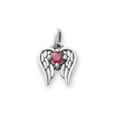 Angel Wings Birthstone Charm