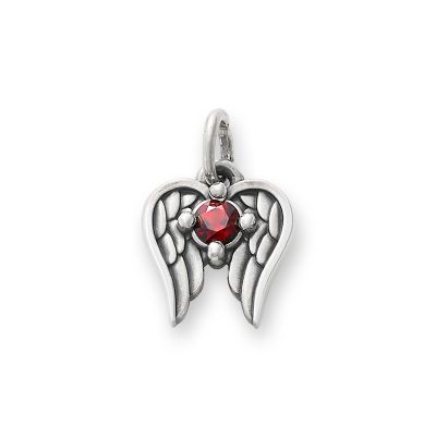 Angel Wings Birthstone Charm