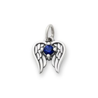 Angel Wings Birthstone Charm