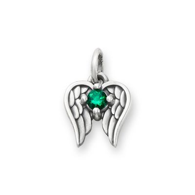 Angel Wings Birthstone Charm