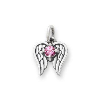 Angel Wings Birthstone Charm