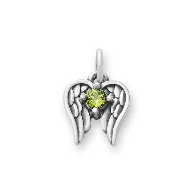 Angel Wings Birthstone Charm