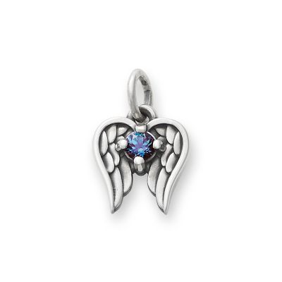 Angel Wings Birthstone Charm