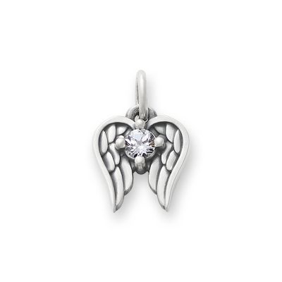 Angel Wings Birthstone Charm