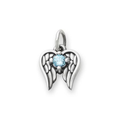 Angel Wings Birthstone Charm