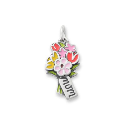 Enamel Bouquet For Mom Charm