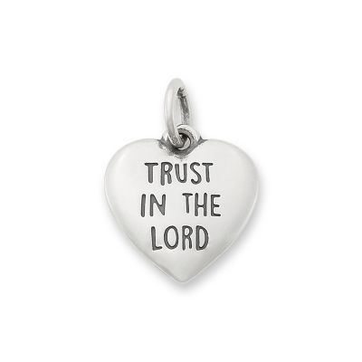 Trust in the Lord Heart Charm